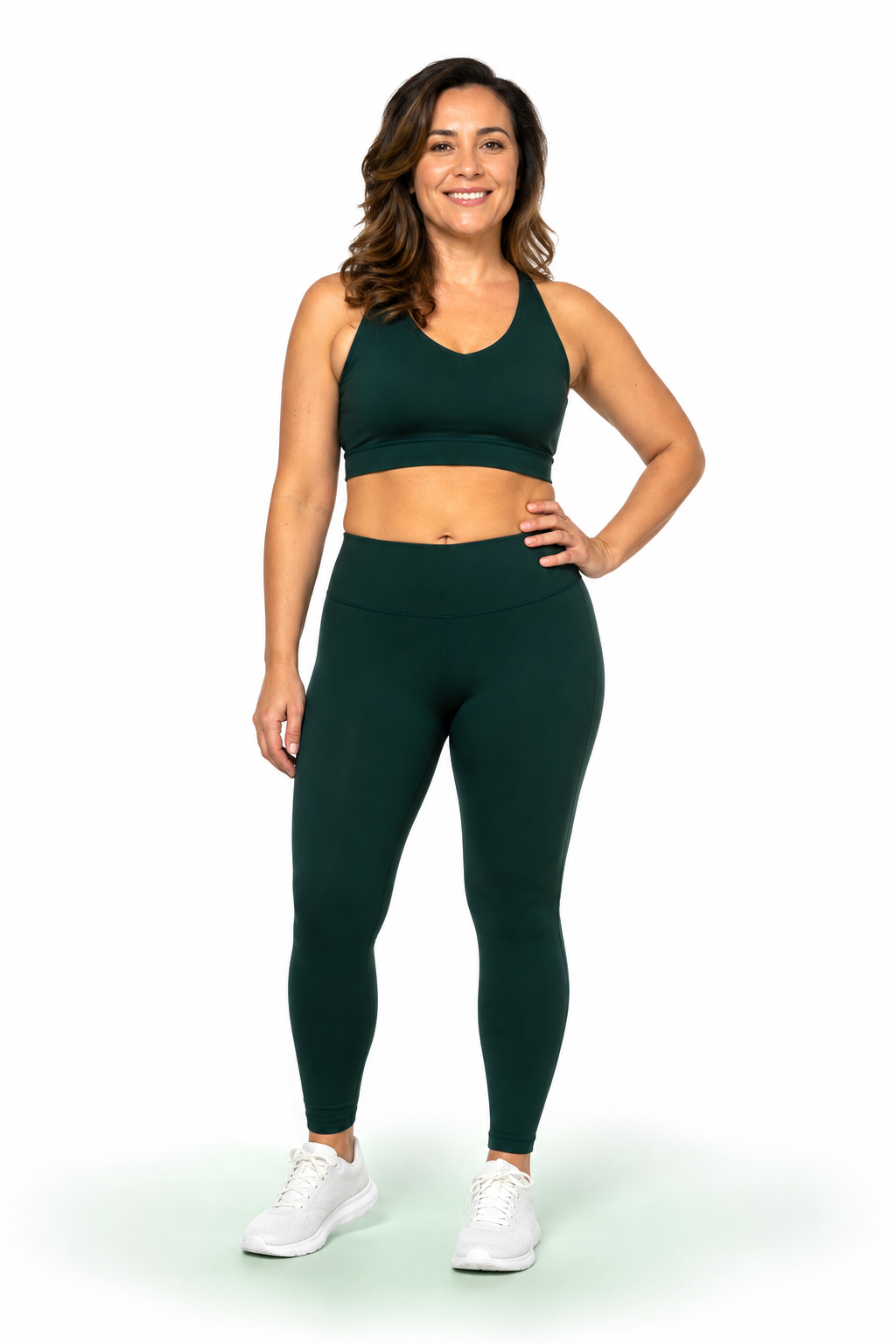 Before: woman representing a weight-management starting point